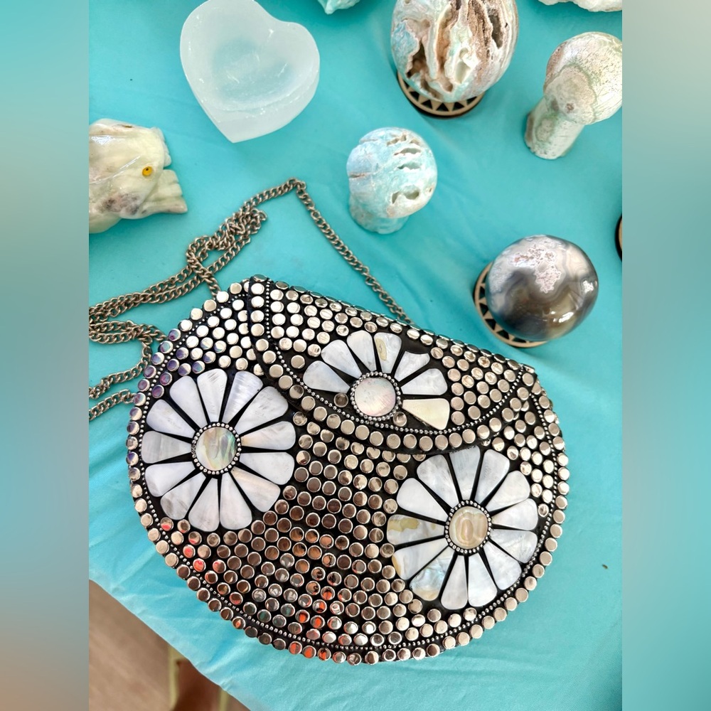 Metal & shell Handcrafted Moroccan Handbag from Morocco